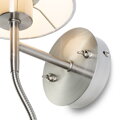 RENDL VERSA nástenná s tienidlom biela matný nikel 230V E27+ LED 42+3W 40° 3000K