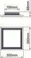 Stropný LED panel 300x300 SINCLAIR PL303032 32W