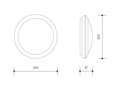 Panlux ZEUS LED S senzorové prisadené kruhové svietidlo 16W, IP66, 4000K