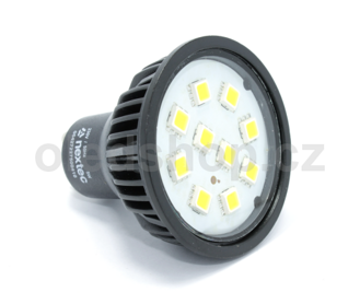 Čierná LED žiarovka NEXTEC GU10 SMD 10x6060 5W 350lm
