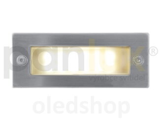 Zápustné nerez svietidlo PANLUX INDEX 12 LED, IP54, Teplá biela/Studená biela
