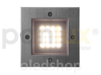 Zápustné nerez svietidlo PANLUX INDEX 16 LED B, IP54, Teplá biela/Studená biela