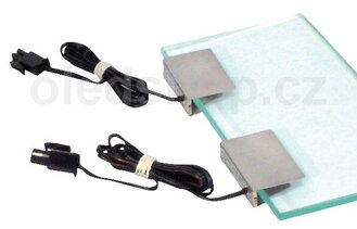 Clip LED pro osvetlenie polic KL1 (2ks), Nerez, 0,2W, 10VDC, SKOFF
