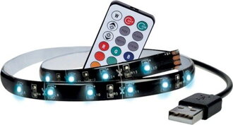 Solight LED RGB páska pro TV, 2x 50cm, USB, vypínač, diaľkový ovladač