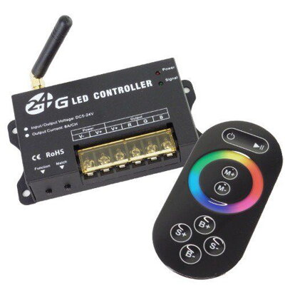 RF RGB LED kontrolér 2.4G, 5-24V DC