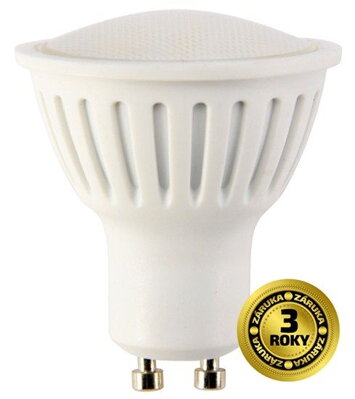 Solight LED žiarovka, bodová , 3W, GU10, 3000K, 260lm, biela
