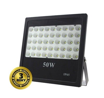 Solight LED vonkajší reflektor, 50W, 3500lm, AC 230V, čierna, so senzorom