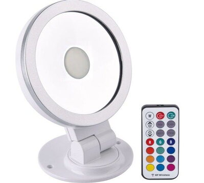 Solight RGB LED reflektor, 10W, diaľkový ovládač, bielo-strieborný