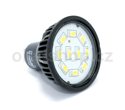 Čierná LED žiarovka NEXTEC GU10 SMD 10x5630 5W 350lm