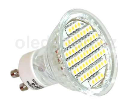 LED žiarovka NEXTEC GU10 SMD 60x3528 3,5W 260lm 230V, teplá/studená biela