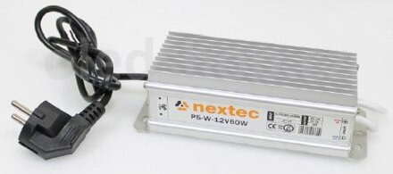 Napájací zdroj NEXTEC WATERPROOF IP67, 12VDC, 60W