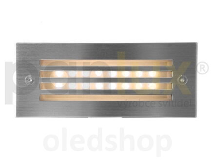 Zápustné nerez svietidlo PANLUX INDEX GRILL 16 LED, IP54, Teplá biela/Studená biela