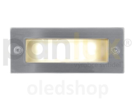 Zápustné nerez svietidlo PANLUX INDEX 12 LED, IP54, Teplá biela/Studená biela