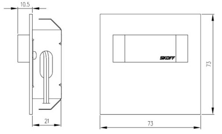 LED svítidlo Tango SHORT BLACK HERMETIC IP56 - vestavné, SKOFF