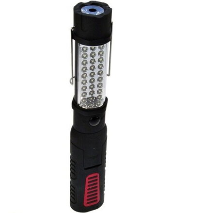 Solight multifunkčné LED svetlo, 27 LED + 1x 1W LED, ohybná, otočná o 360°