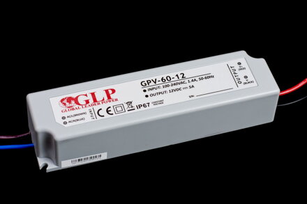 LED napájací zdroj GLP 60W GPV-60-12, IP67