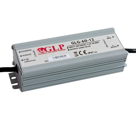 LED napájací zdroj GLP 60W GLG-60-12, IP67
