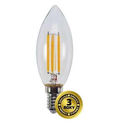 Solight LED žiarovka retro, sviečka 4W, E14, 3000K, 360°, 300lm