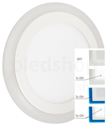 LED podhľadové svietidlo GREENLUX LED DUO VEGA-R White 12W CW/BL