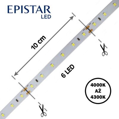 LED pás 60LED/m, 2835, IP65, 4000 - 4300 K, biela, 24V, 20m