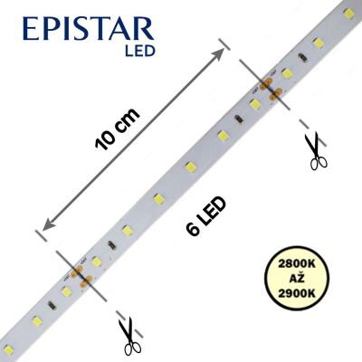 LED pás 60LED/m, 2835, IP65, 2800 - 2900 K, biela, 24V, 20m