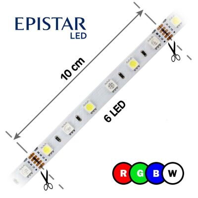 LED pás 60LED/m, 5050, IP20, RGBW, 2800 - 2900 K, biela, 12V, 20m