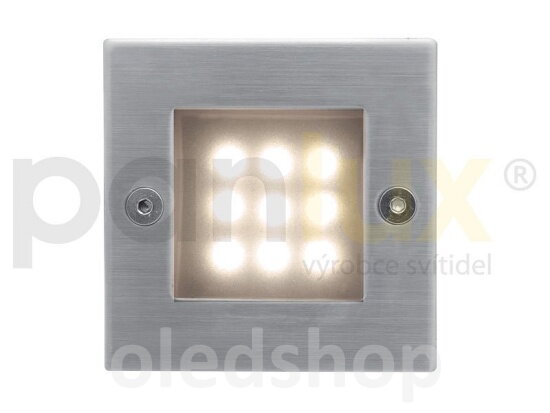 Zápustné nerez svietidlo PANLUX INDEX 9 LED, IP54, Teplá biela/Studená biela