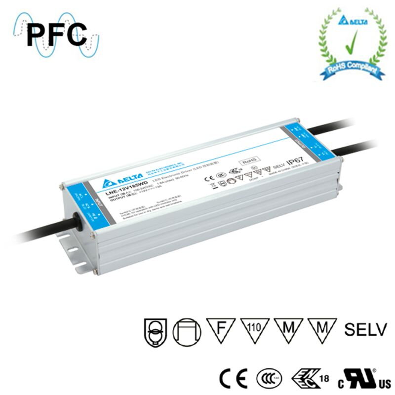 Stmievateľný zdroj konštatného napätia DELTA LNE-12V185WDCA 12V 185W 13A Stmievateľný zdroj konštatného napätia DELTA LNE-12V185WDCA 12V 185W 13A