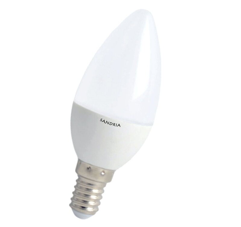 LED žiarovka Sandy LED S1215 C37 E14 5W 3000K 420lm