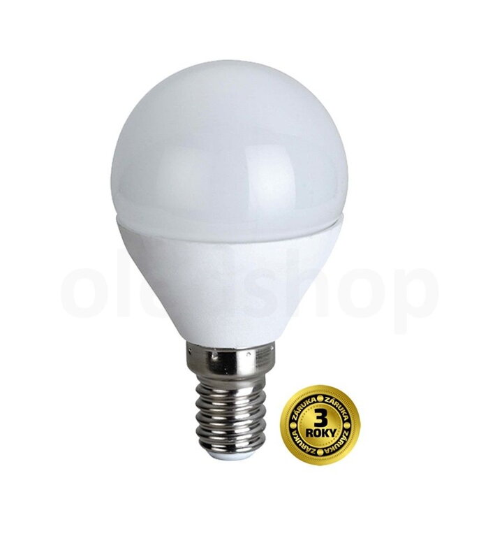 Solight LED žiarovka, miniglobe, 6W, E14, 420lm, biele prevedenie