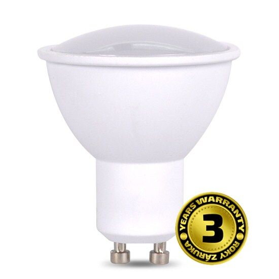 Solight LED žiarovka, bodová, 5W, GU10, 6000K, 400lm, biela