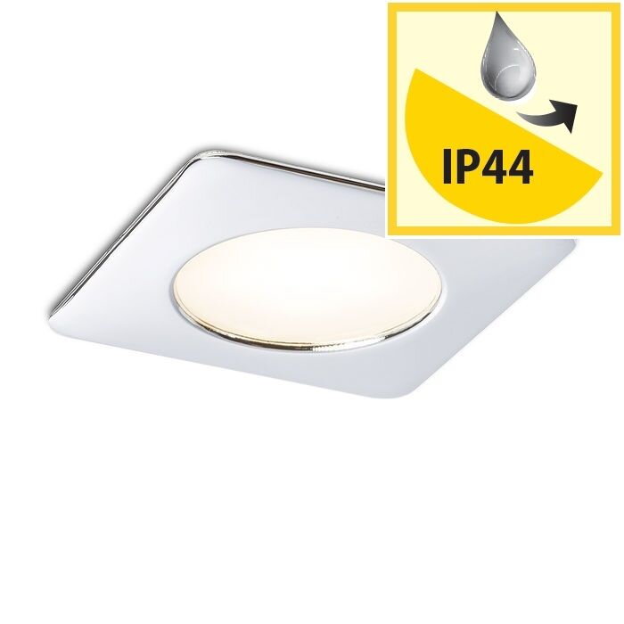 RENDL INEZ SQ chrom 12= LED 3W 120° IP44 3000K RENDL INEZ SQ chrom 12= LED 3W 120° IP44 3000K