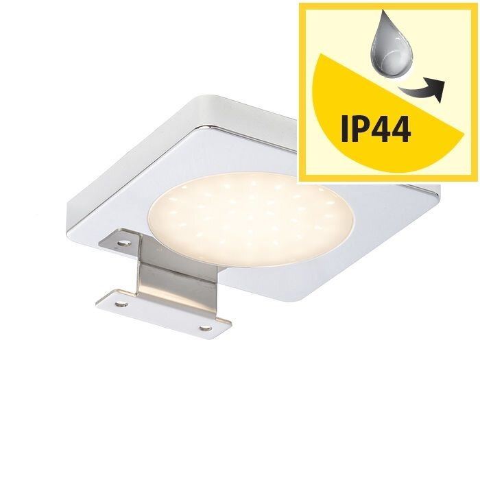 RENDL YOLO SQ nad zrkadlo chrom 12= LED 4W IP44 3000K RENDL YOLO SQ nad zrkadlo chrom 12= LED 4W IP44 3000K