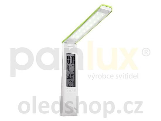 Stmievateľná LED USB lampička Daisy s hodinami, budíkom a teplomerom Stmievateľná LED USB lampička Daisy s hodinami, budíkom a teplomerom