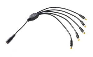 Cable Splitter (Jack to 5 Plugs 2.1x5.5x11) rc, 10cm+5x20cm
